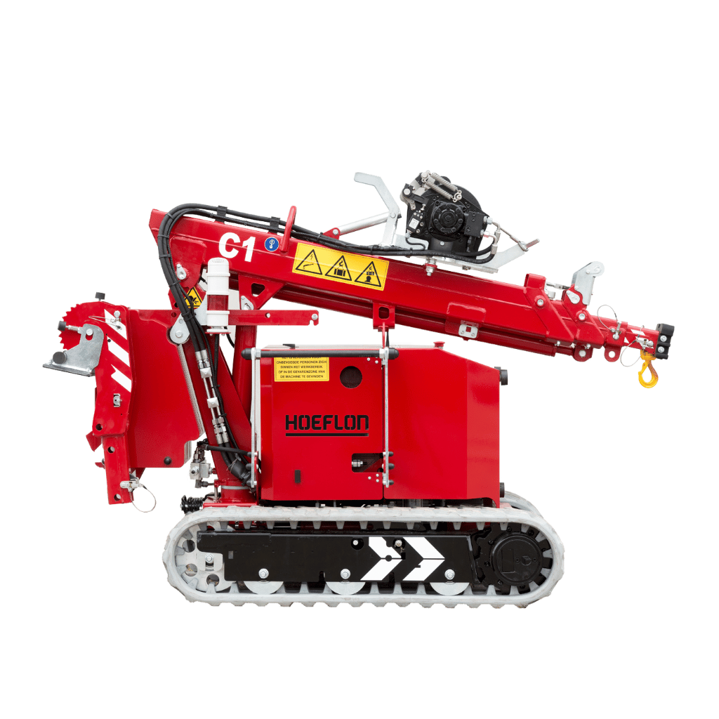 C1E 2 C1E hoeflon c1e compact pick and carry crane in transport mode