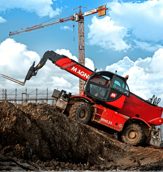 Home Page New 5 Hiring magni rth 5.23 with fork attachment at site